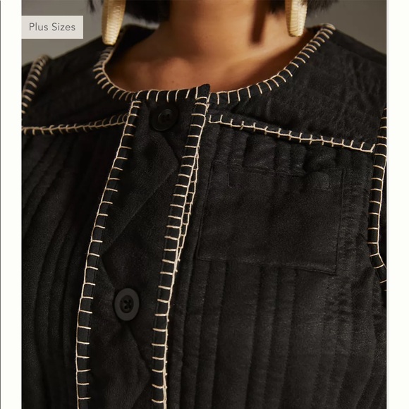 NWT Anthropologie Quilted Puff Sleeve Jacket - Picture 2 of 4